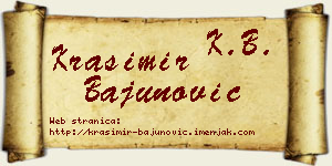 Krasimir Bajunović vizit kartica